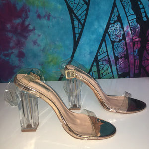 Clear PVC Block Heels